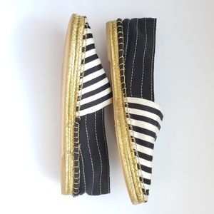 Marc Jacobs Sienna Black Stripe Espadrilles